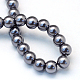 Backen gemalt pearlized Glasperlen runden Perle Stränge X-HY-Q330-8mm-73-4