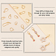 SUPERFINDINGS 48Pcs 8 Style Brass Earring Hooks 24K Gold Plated Hoop Earring Findings Lever Back Earwires for Jewelry Making Earring DIY Craft Pin: 0.5~1mm KK-FH0004-08-4