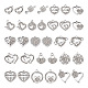 32 pièces 16 pendentifs en alliage de style strass ALRI-TA0001-16-3