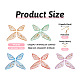 Kit para hacer aretes de alas de mariposa diy DIY-TA0003-73-4