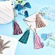 WADORN 4 Colors Leather Tassel Charms FIND-WR0005-87-5