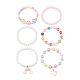 6pcs ensembles de bracelets extensibles en perles acryliques BJEW-JB08728-1