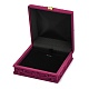 Rose Flower Pattern Velvet Jewelry Set Boxes VBOX-O003-04-3