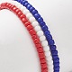 Set di braccialetti elasticizzati con perline di vetro per il giorno dell'indipendenza in stile 3 pz 3 BJEW-TA00227-4