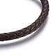 Кожаные браслеты плетеного шнура BJEW-E352-02A-P-2