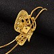 Papillon à long alliage réglable colliers en strass lariat NJEW-F194-09G-4