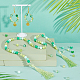 Cuentas de vidrio verde pandahall de 15 color para la fabricación de joyas GLAA-PH0001-54-2