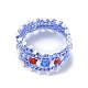 Стрейч-кольца из стеклянных бусин для женщин RJEW-MZ00005-4