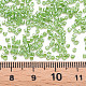 ガラスシリンダービーズ  シードビーズ  透明色光沢  丸い穴  グリーン  1.5~2x1~2mm  穴：0.8mm  約8000個/袋  約1ポンド/バッグ SEED-S047-G-007-4