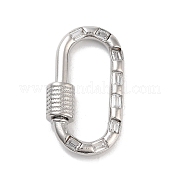 Кольца для ключей из латуни с микропаве и прозрачным цирконием KK-M293-49P