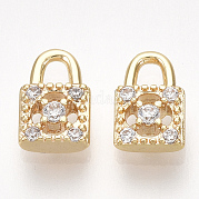 Brass Cubic Zirconia Charms KK-S350-376