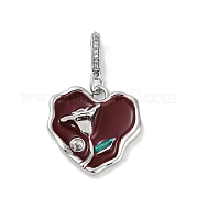 Подвески из латуни с эмалью и микропаве из циркония KK-U043-11P-01