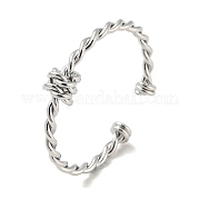 Brass Twist Knot Open Cuff Rings RJEW-K254-03P