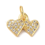 Подвески из латуни и прозрачного циркония с покрытием стойки KK-L216-051G