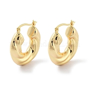 Brass Hoop Earrings EJEW-H301-01G-03
