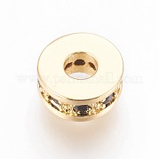 Латунные микро проложить кубического циркония бусы ZIRC-F088-037G