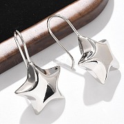 Серьги с подвесками из латуни со звездами EJEW-B132-05P