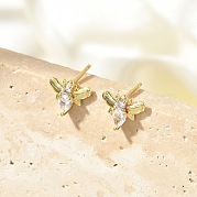 Серьги-гвоздики из циркония EJEW-R016-26G-11