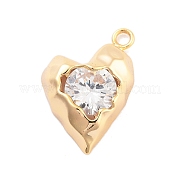 Латунные микропаве прозрачные подвески с фианитом KK-B095-03G