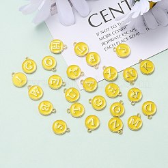 Lettre initiale a ~ z breloques en émail de l'alphabet&nbsp;ENAM-X0018-09