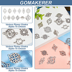 96 stücke 12 arten tibetischen stil legierung hohl stecker charms sets&nbsp;TIBE-GO0001-06