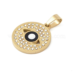Ionenplattierung (IP) 304 Edelstahl Emaille Strass Anhänger&nbsp;STAS-Q325-03C-G