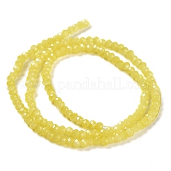 Perles de verre imitation jade cuites au four&nbsp;DGLA-A034-J2MM-A24