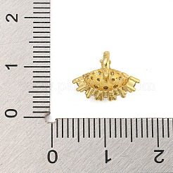 Placage de crémaillère en laiton micro pave clair zircone cubique cheville bails&nbsp;KK-F876-24G-02
