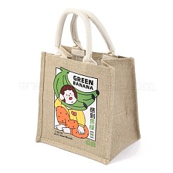 Jute-Tragetaschen weiche Baumwollgriffe laminierte Innenseite&nbsp;ABAG-F003-09D