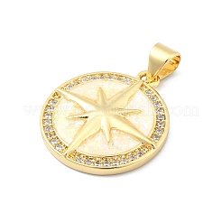Pendenti in zirconi cubici trasparenti in micro pavè di ottone&nbsp;KK-A221-09G