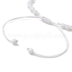Lampwork fait à la main mauvais œil et perles de rocaille en verre bracelets de perles tressés&nbsp;BJEW-MZ00090