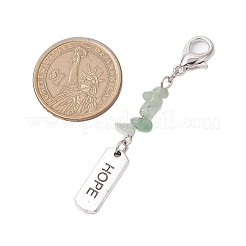 8 Stück 8 Stile Legierung Rechteck mit inspirierendem Wort Anhänger Dekoration&nbsp;HJEW-JM02376
