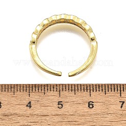 Anelli per polsini da donna in ottone con micro pavé di zirconi trasparenti&nbsp;RJEW-H247-23G