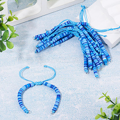 Pulseras hechas a mano con cuentas de arcilla polimérica&nbsp;AJEW-TAC00078