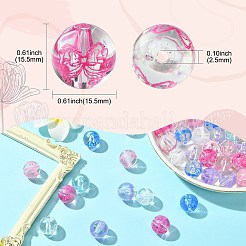 50 Stück transparente Acrylperlen mit UV-Beschichtung&nbsp;MACR-CJ0002-13