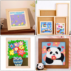 Marco de fotos de arcilla con decoración de madera para niños DIY&nbsp;WOOD-WH20008-07E