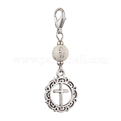 Decorazione pendente angelo e croce in lega&nbsp;HJEW-JM02197