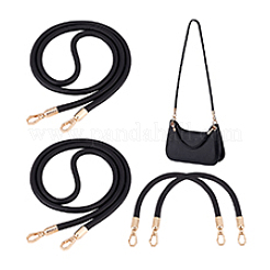 2 Stück 2 Stile PU-Leder-Taschenverlängerungsketten&nbsp;FIND-PH0023-61A
