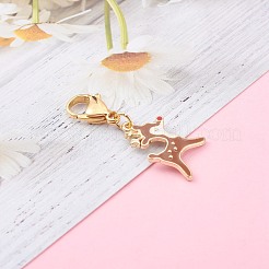 Noël alliage thème pendentifs émail&nbsp;X-HJEW-JM00427-01