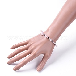 Non magnetici perle ematite sintetico Elasticizzato bracciali&nbsp;BJEW-JB04659-04