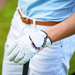 9 pieza de cordones elásticos y cuentas de golf acrílicas para contar la puntuación de los golpes&nbsp;BJEW-DR00004
