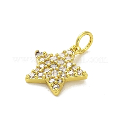 Messing micro pave klare zirkonia anhänger&nbsp;KK-H493-03G-01