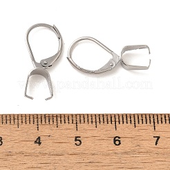 304 Edelstahl-Ohrring-Beschläge mit Klappverschluss&nbsp;STAS-U025-01P-02