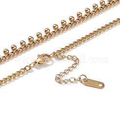304 Edelstahl Emaille Kettenhalsketten&nbsp;NJEW-P302-03G
