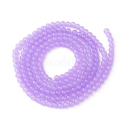 Chapelets de perles en verre imitation jade&nbsp;DGLA-S076-6mm-27