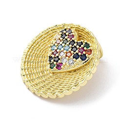 Colgante micropavé cubic zirconia de latón&nbsp;KK-S510-38G-01