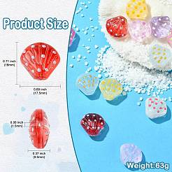 14pcs 7 colores cuentas de murano hecho a mano&nbsp;LAMP-CJ0002-17