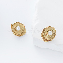 Ovale Ohrstecker aus 304 Edelstahl&nbsp;LS-KJ0760