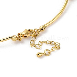 Collane con ciondolo in ottone placcato a cremagliera per donna&nbsp;NJEW-C059-02G-03