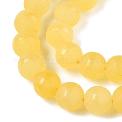 Mattierte natürliche weiße Jadeperlenstränge&nbsp;G-T138-8mm-209J